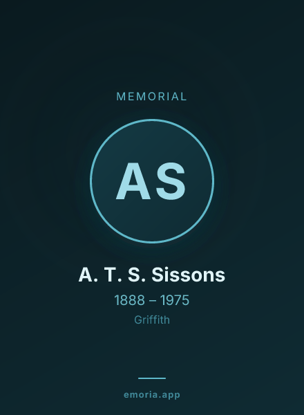 Memorial portrait of A. T. S. Sissons
