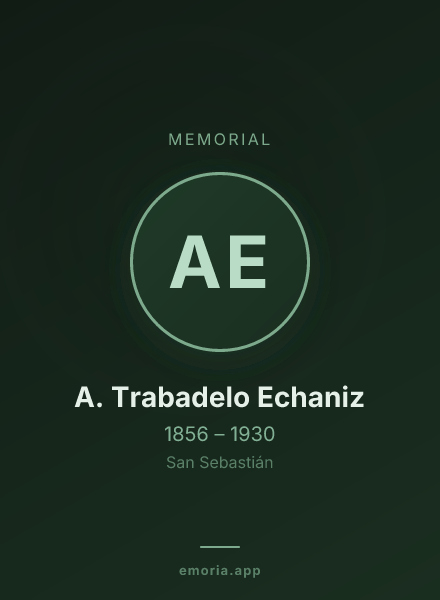 Memorial portrait of A. Trabadelo Echaniz