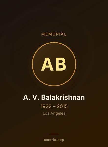 Memorial portrait of A. V. Balakrishnan