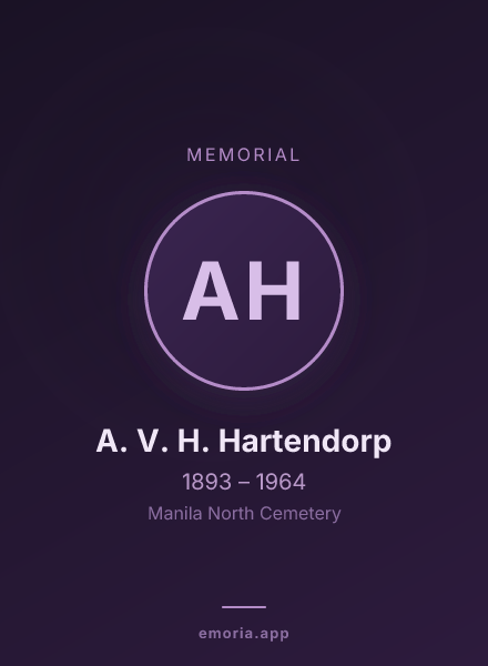Memorial portrait of A. V. H. Hartendorp