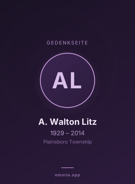 Gedenkportrait von A. Walton Litz