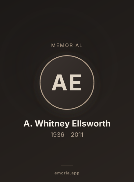 Memorial portrait of A. Whitney Ellsworth