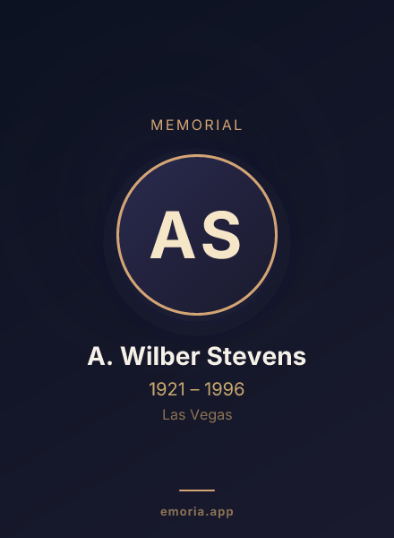 Memorial portrait of A. Wilber Stevens