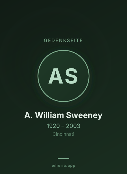 Gedenkportrait von A. William Sweeney