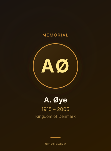 Memorial portrait of A. Øye