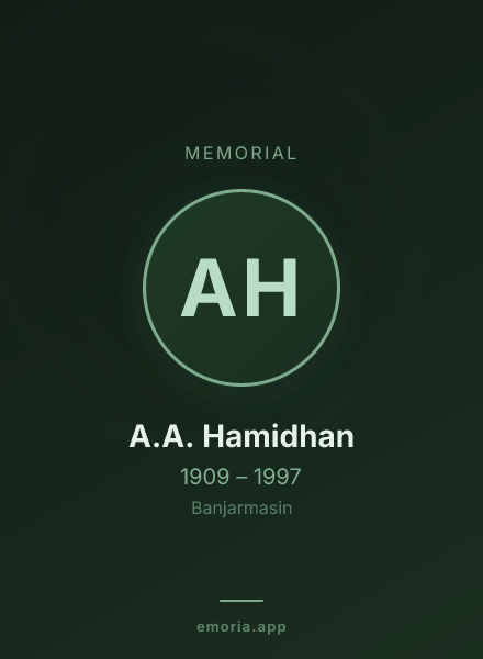 Memorial portrait of A.A. Hamidhan