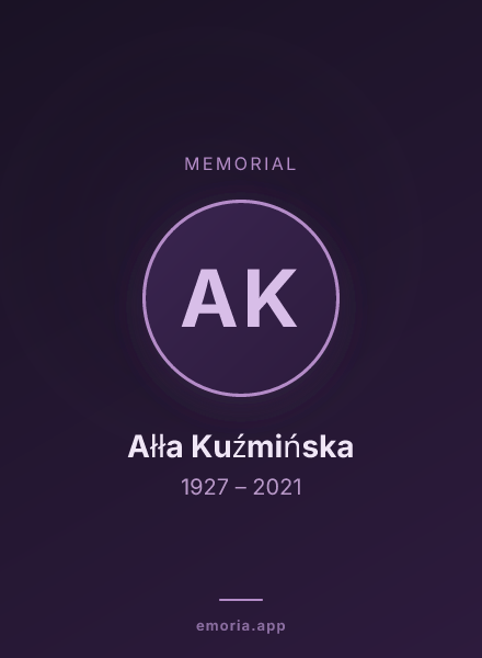 Memorial portrait of Ałła Kuźmińska