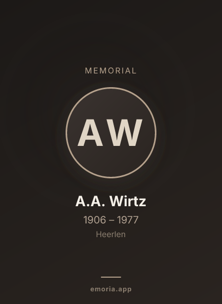 Memorial portrait of A.A. Wirtz