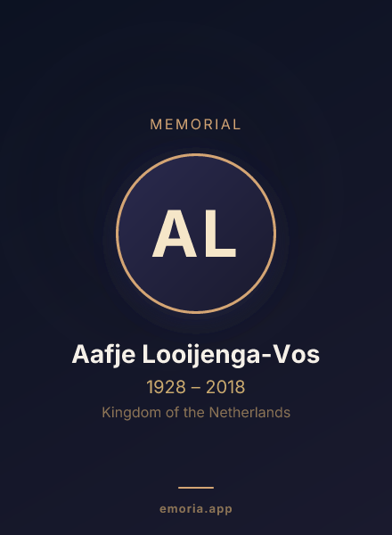 Memorial portrait of Aafje Looijenga-Vos