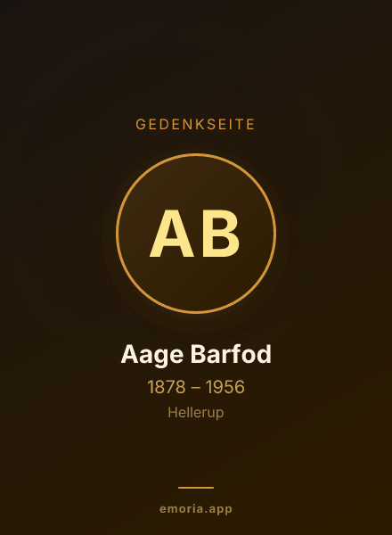 Gedenkportrait von Aage Barfod