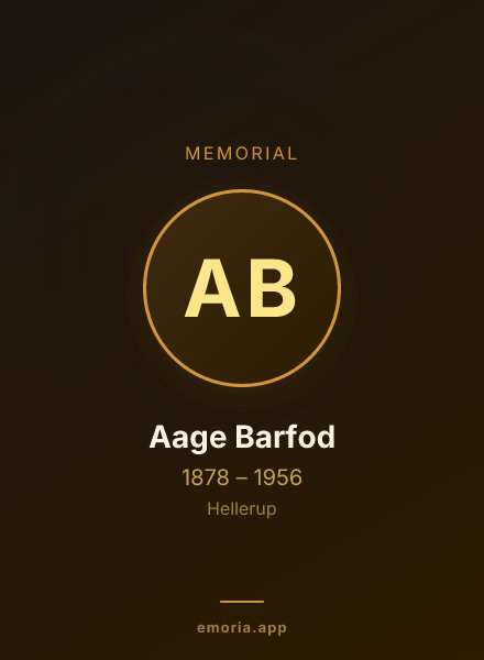 Memorial portrait of Aage Barfod