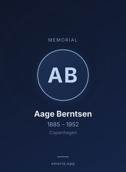 Memorial portrait of Aage Berntsen