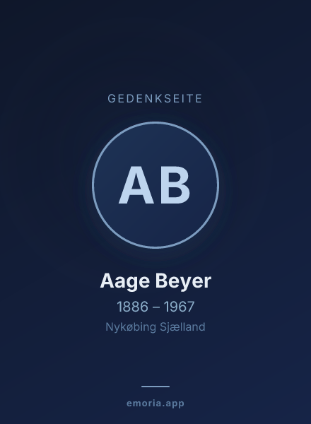 Gedenkportrait von Aage Beyer