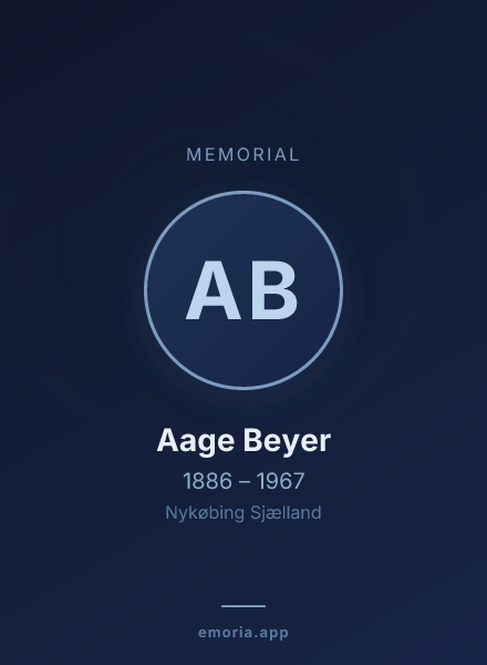 Memorial portrait of Aage Beyer