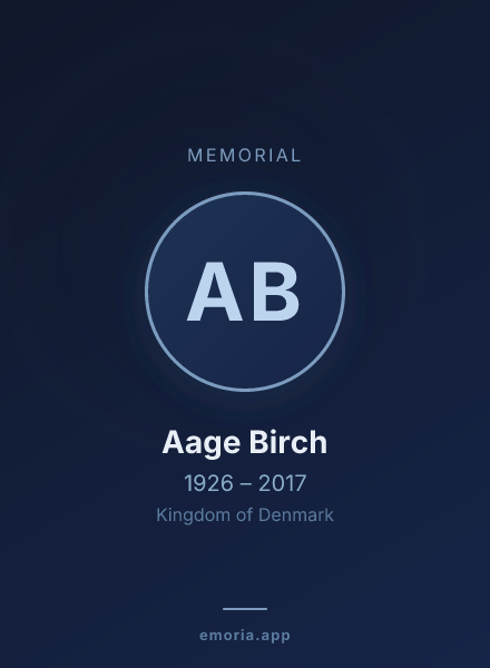 Memorial portrait of Aage Birch