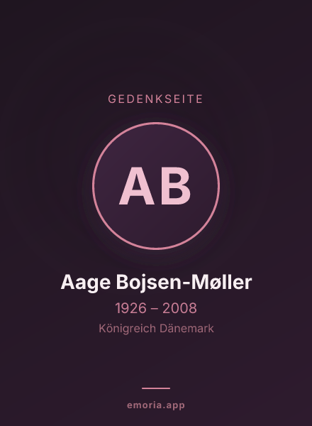 Gedenkportrait von Aage Bojsen-Møller