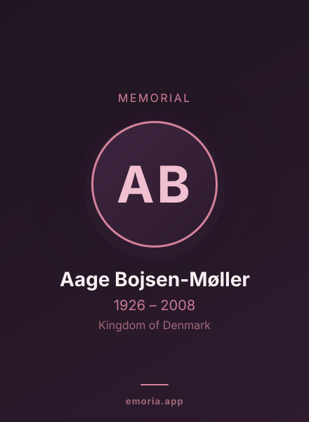 Memorial portrait of Aage Bojsen-Møller