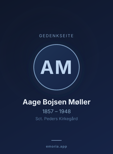 Gedenkportrait von Aage Bojsen Møller