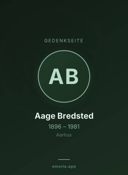 Gedenkportrait von Aage Bredsted