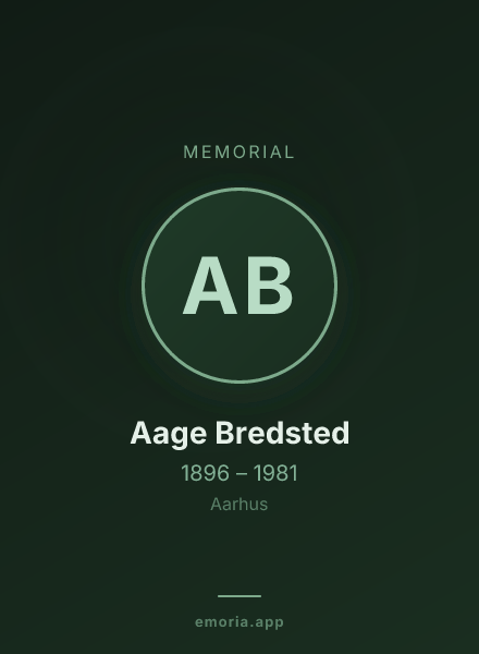 Memorial portrait of Aage Bredsted