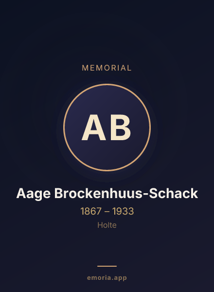 Memorial portrait of Aage Brockenhuus-Schack