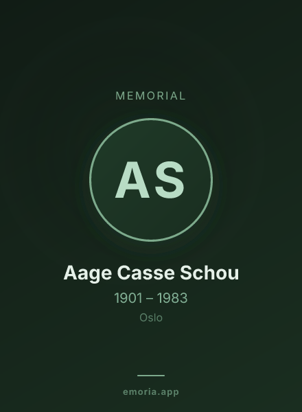 Memorial portrait of Aage Casse Schou