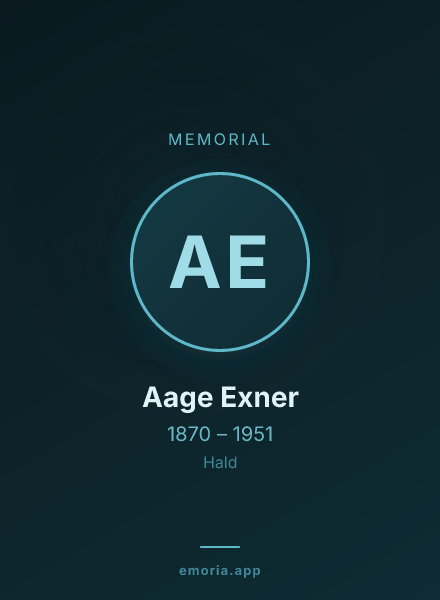 Memorial portrait of Aage Exner