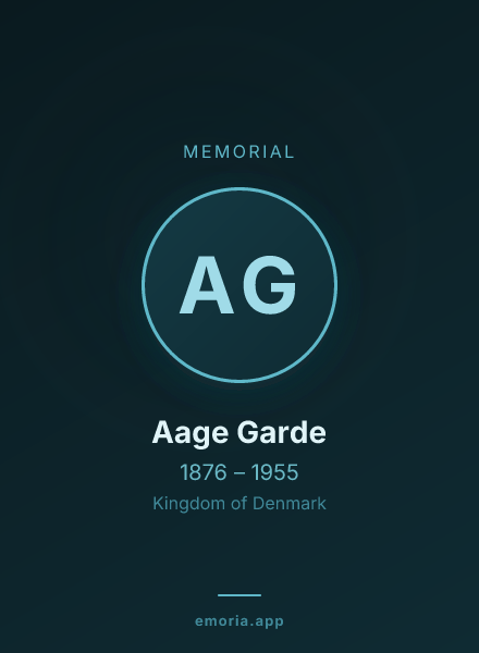 Memorial portrait of Aage Garde