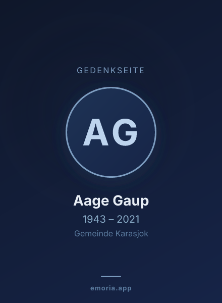 Gedenkportrait von Aage Gaup