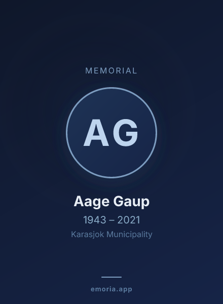 Memorial portrait of Aage Gaup