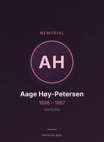 Memorial portrait of Aage Høy-Petersen