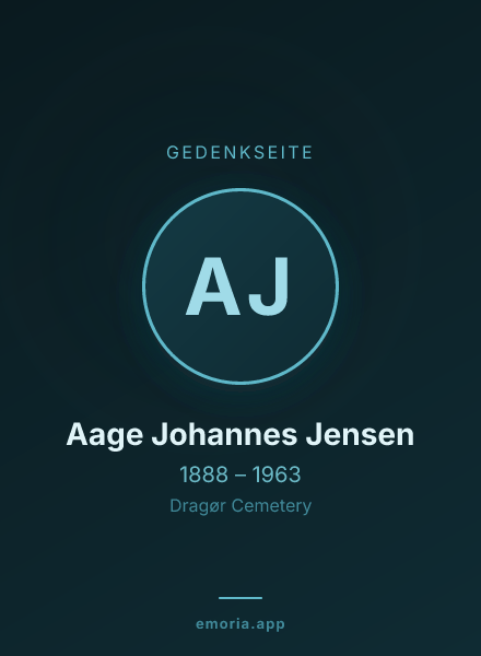 Gedenkportrait von Aage Johannes Jensen