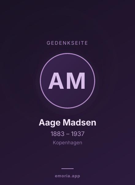 Gedenkportrait von Aage Madsen