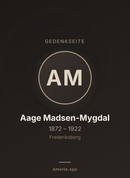 Gedenkportrait von Aage Madsen-Mygdal