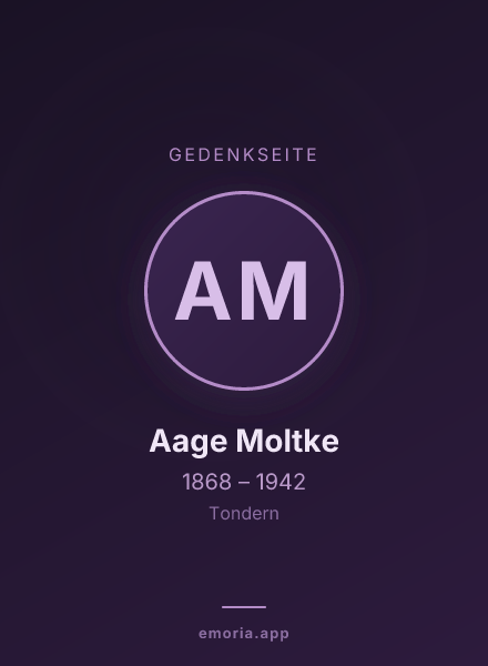 Gedenkportrait von Aage Moltke