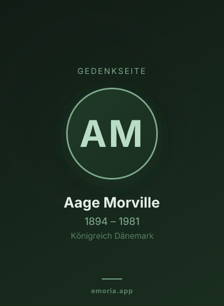 Gedenkportrait von Aage Morville