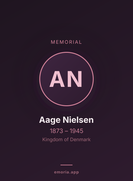 Memorial portrait of Aage Nielsen