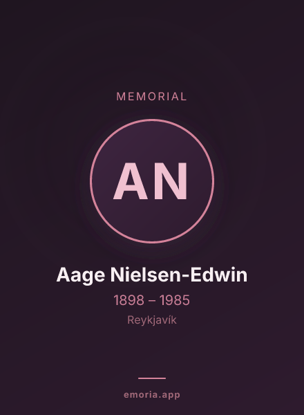 Memorial portrait of Aage Nielsen-Edwin