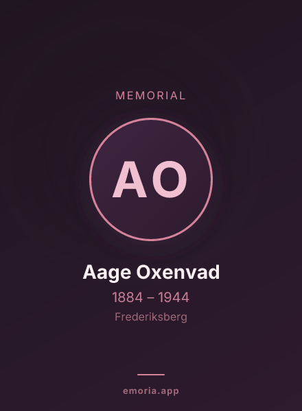 Memorial portrait of Aage Oxenvad