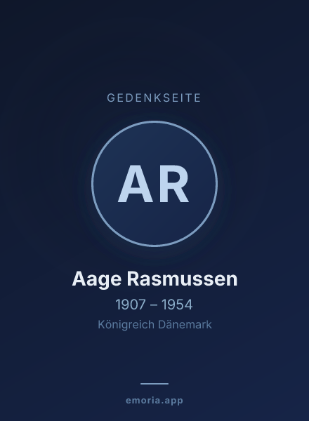 Gedenkportrait von Aage Rasmussen