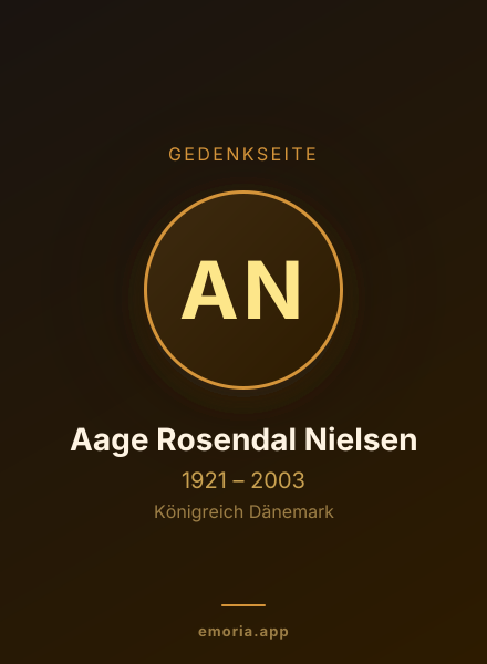 Gedenkportrait von Aage Rosendal Nielsen