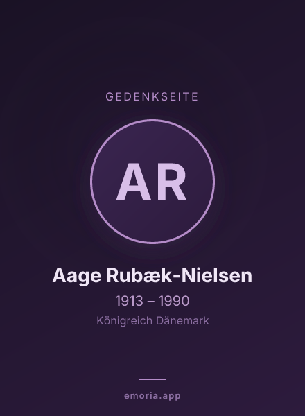 Gedenkportrait von Aage Rubæk-Nielsen