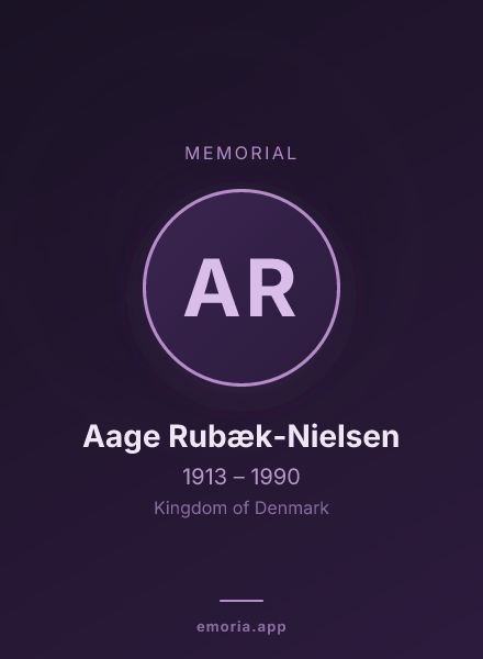 Memorial portrait of Aage Rubæk-Nielsen