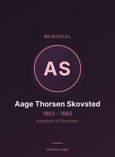 Memorial portrait of Aage Thorsen Skovsted