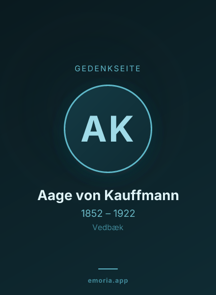 Gedenkportrait von Aage von Kauffmann