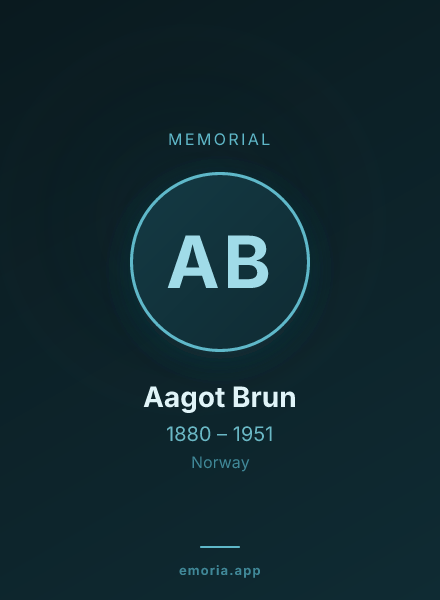 Memorial portrait of Aagot Brun