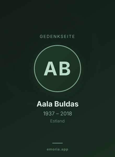 Gedenkportrait von Aala Buldas