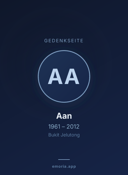 Gedenkportrait von Aan