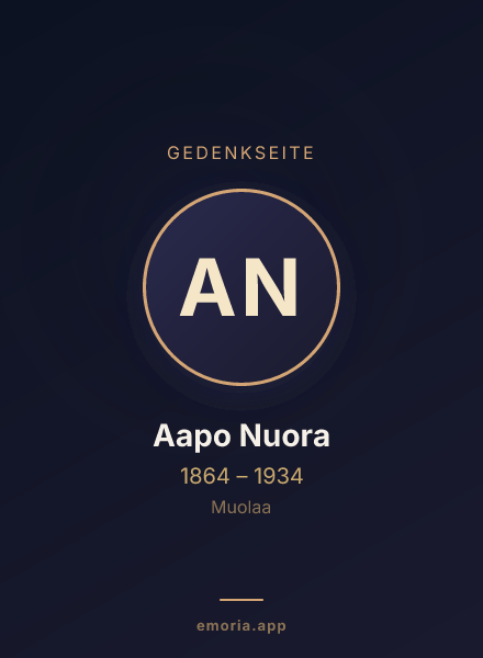 Gedenkportrait von Aapo Nuora