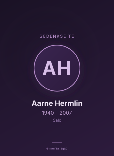 Gedenkportrait von Aarne Hermlin